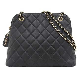 CHANEL CAVIAR LEATHER CHAIN SHOULDER BAG