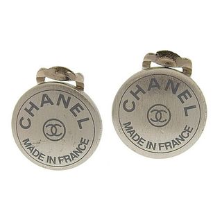 CHANEL COCO MARK ROUND CLIP EARRINGS