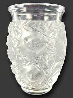 Lalique Bagatelle Frosted Crystal Vase