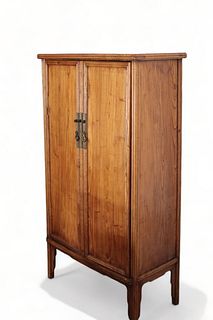 A Chinese cypress wood cabinet, 19th/20th Century