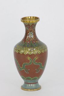 A Chinese Cloisonné vase, Lao Tian Li Zhi