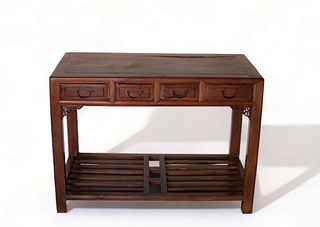 A Chinese Elmwood desk, 19th/20th Century