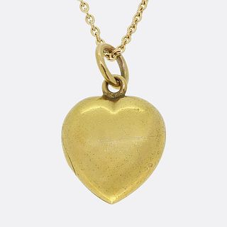 18k Victorian Heart Pendant Necklace