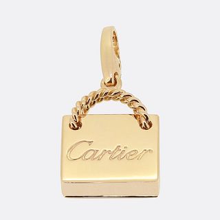 18k Cartier Shopping Bag Charm Pendant
