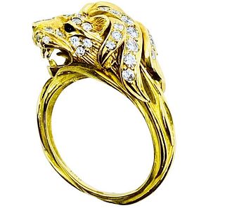 J.P. Bellin Leo Ring Gold Gemstones