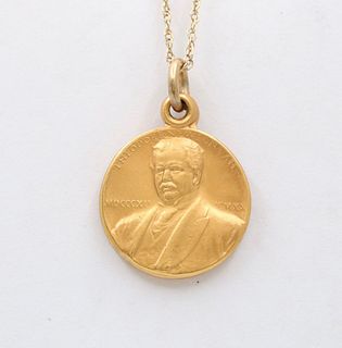 Vintage Theodore Newton Vail Yellow Gold Service Excellency Pendant