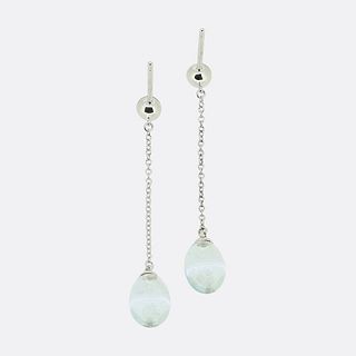 18k Tiffany & Co. Aquamarine Drop Earrings