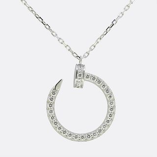 18k Cartier Diamond Juste Un Clou Pendant Necklace