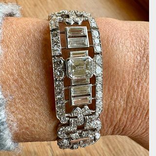 Art Deco Platinum 19.75 Ct. Diamond Bracelet