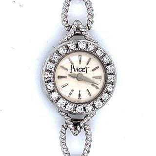 PIAGET 18K White Gold Diamond Cocktail Watch