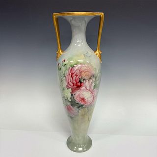 American Belleek Willets Amphora Shaped Hand-Painted Vase