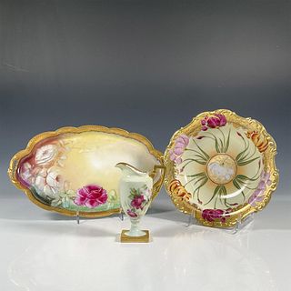 3pc Limoges Porcelain Decorative Tableware