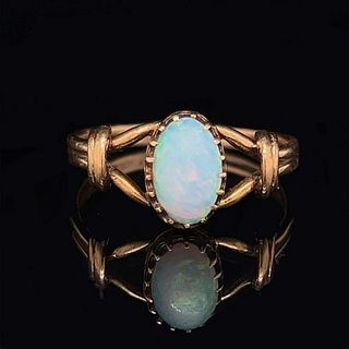 Vintage 18k Opal Engagement Ring