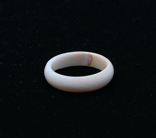 Vintage White Coral Ring Band