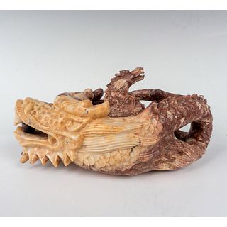 Chinese Soap Stone Dragon Box with Lid