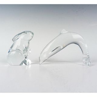 2pc Baccarat Crystal Paperweights