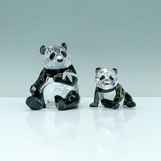Swarovski 2008 Ed. Figurines, Mother Panda and Cub 900918