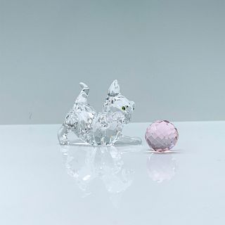 Swarovski Crystal Figurine, Kitten with Pink Wool
