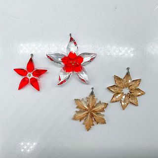 4pc Swarovski Crystal Christmas Ornaments
