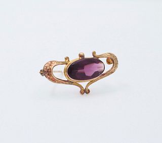 Art Nouveau Gold Forget Me Not Brooch. Pin