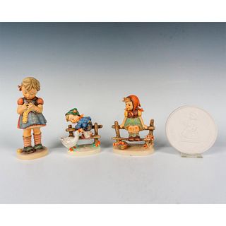 4pc Goebel Hummel Afternoon Fun Themed Figurines and Coaster