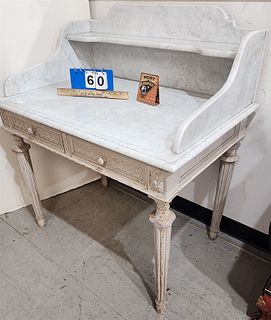 Marble Top 2 Drawer Washstand 40"H X 35 1/2"W X 23"D