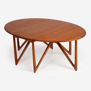 Niels Koefoed "Oval Klap" Teak Gateleg Table (ca. 1960s) 