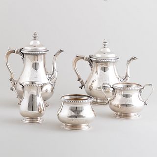 Gorham Silver Five-Piece Tea and Coffee Service and a Rogers Brothers Silver Plate Tray