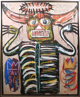 Jean-Michel Basquiat (Manner of): Untitled (Demon Police)