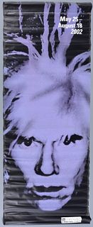 Large Andy Warhol MOCA Retrospective Banner, 95"H