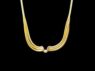 14 kt Gold and Diamond Necklace