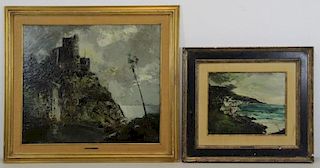 MAGNAVACCA, Ubaldo. Two Oil on Board Landscapes.
