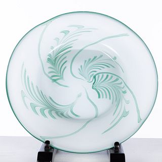 Hand Blown Glass Charger, Probably Italian