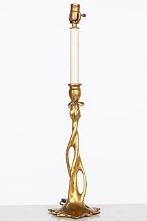 Gilt Candlestick Lamp
