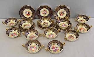 12 Royal Worcester Enamel Decorated Porcelain