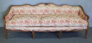 Down Filled Louis XV Style Settee.