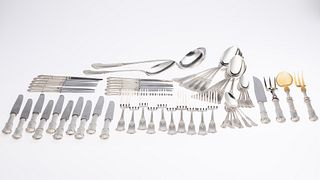 French Roux Marquand Silverplate Flatware, 62 pcs.