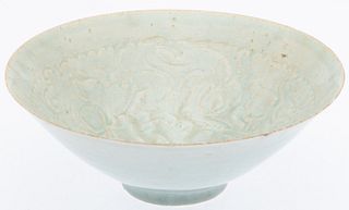 Celadon Carved Porcelain Bowl, Possibly Song Dynasty