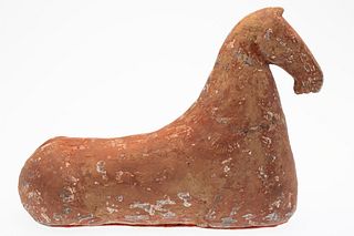 Pottery Torso of a Fereghan Horse, Han Dynasty