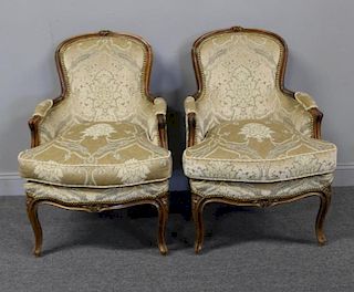 Pair of Louis XV Style Bergeres.