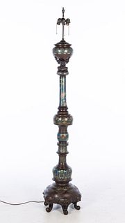 Chinese Cloisonne Standing Lamp