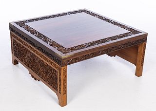 Indian Carved Rosewood Coffee Table