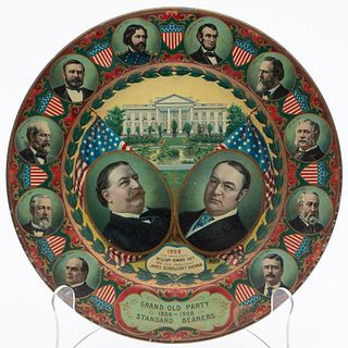 Grand Old Party Standard Bearers Campaign Plate 1908