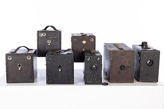 Group of 7 Vintage Box Hand Cameras