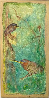 Paul Furman (1925-2010), Little Green Heron, Acrylic