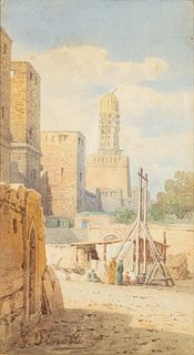 G. Pinotti (Italian, 19th c.), Cityscape, Watercolor