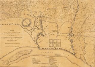 Plan of the Siege of Savannah Engraving, 1794