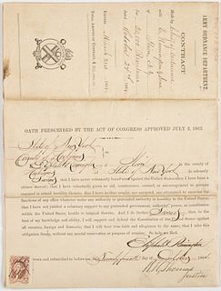 1864 US Army Contract for 20,000 Remington Revolvers
