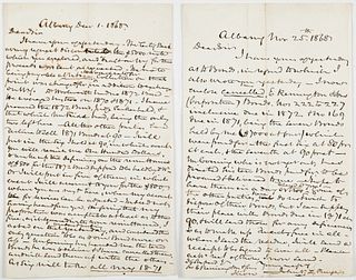 Two 1868 Letters Regarding Remington Bonds