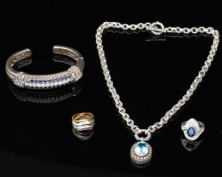 4 Sterling Silver Costume Jewelry Pieces, Including Ripka